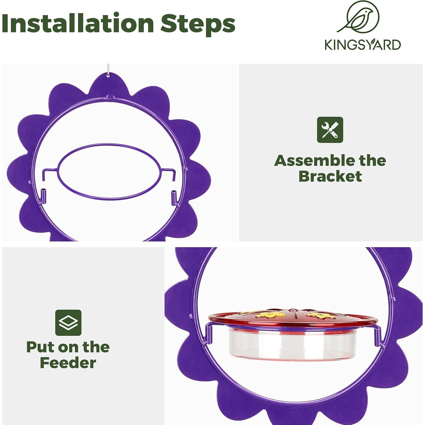 Alimentador de Colibrí Kingsyard 8 Oz con Moat Antihormigas