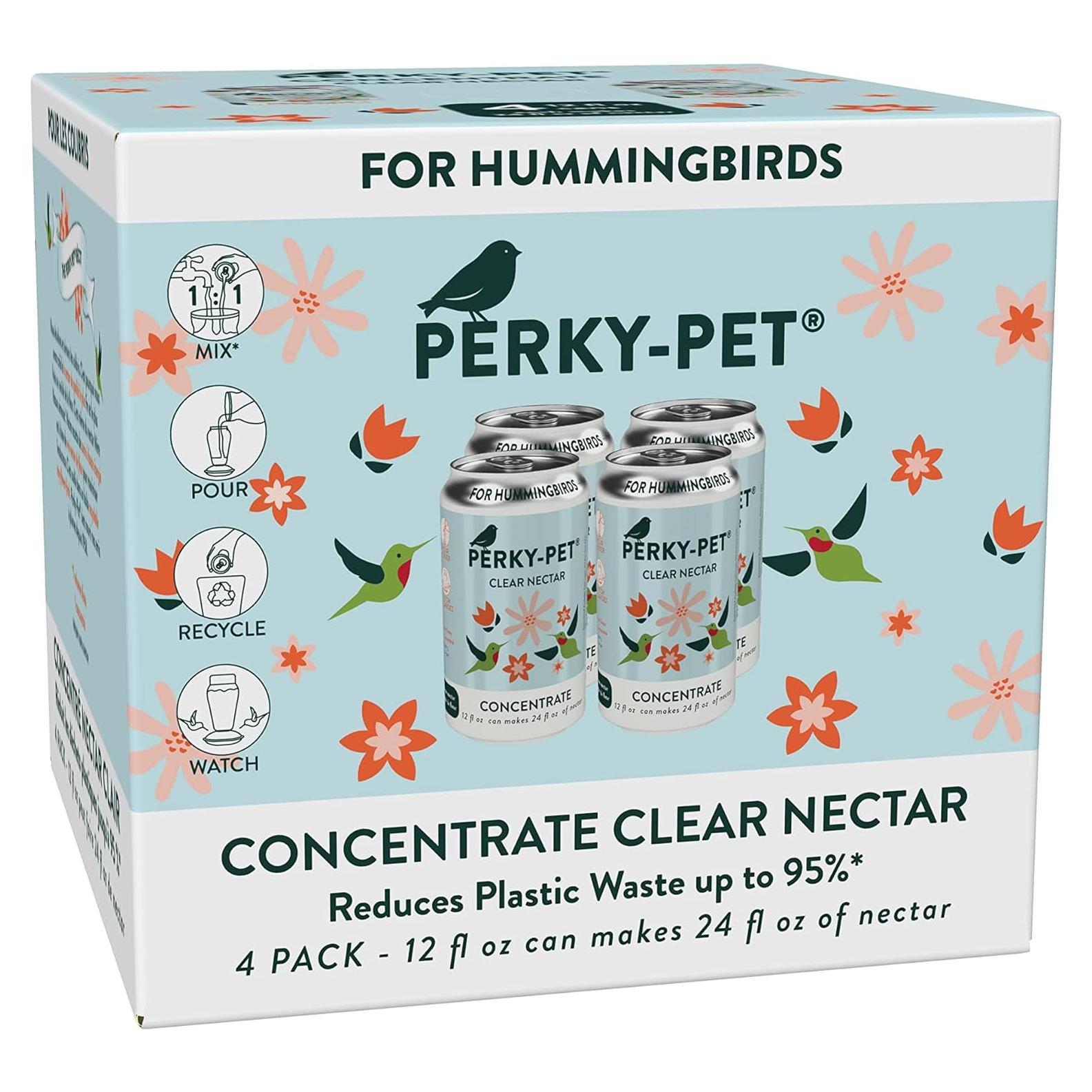 Concentrado Líquido de Néctar para Colibríes Perky-Pet 532 - 4 Latas de 355 ml
