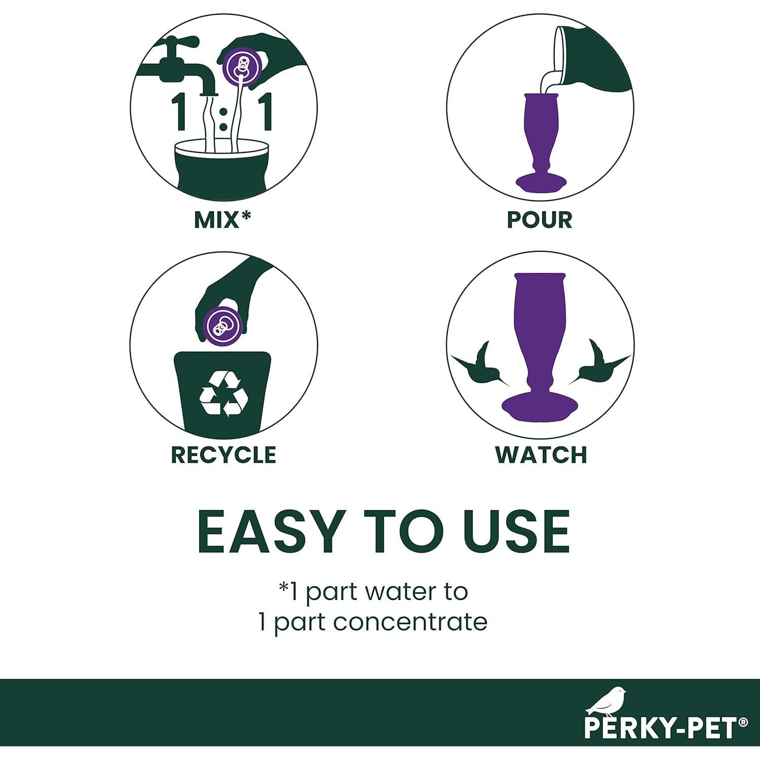 Concentrado Líquido de Néctar para Colibríes Perky-Pet 532 - 4 Latas de 355 ml