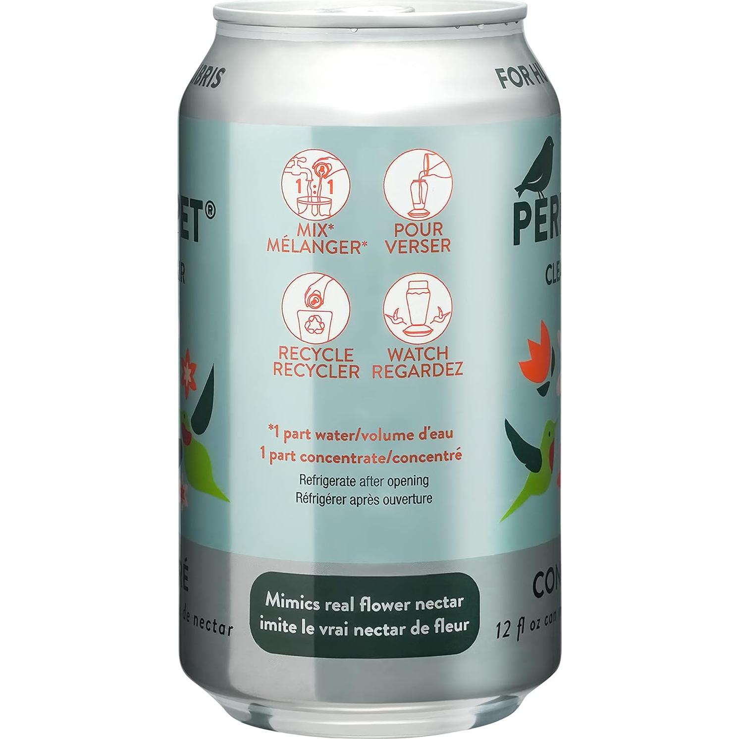 Concentrado Líquido de Néctar para Colibríes Perky-Pet 532 - 4 Latas de 355 ml