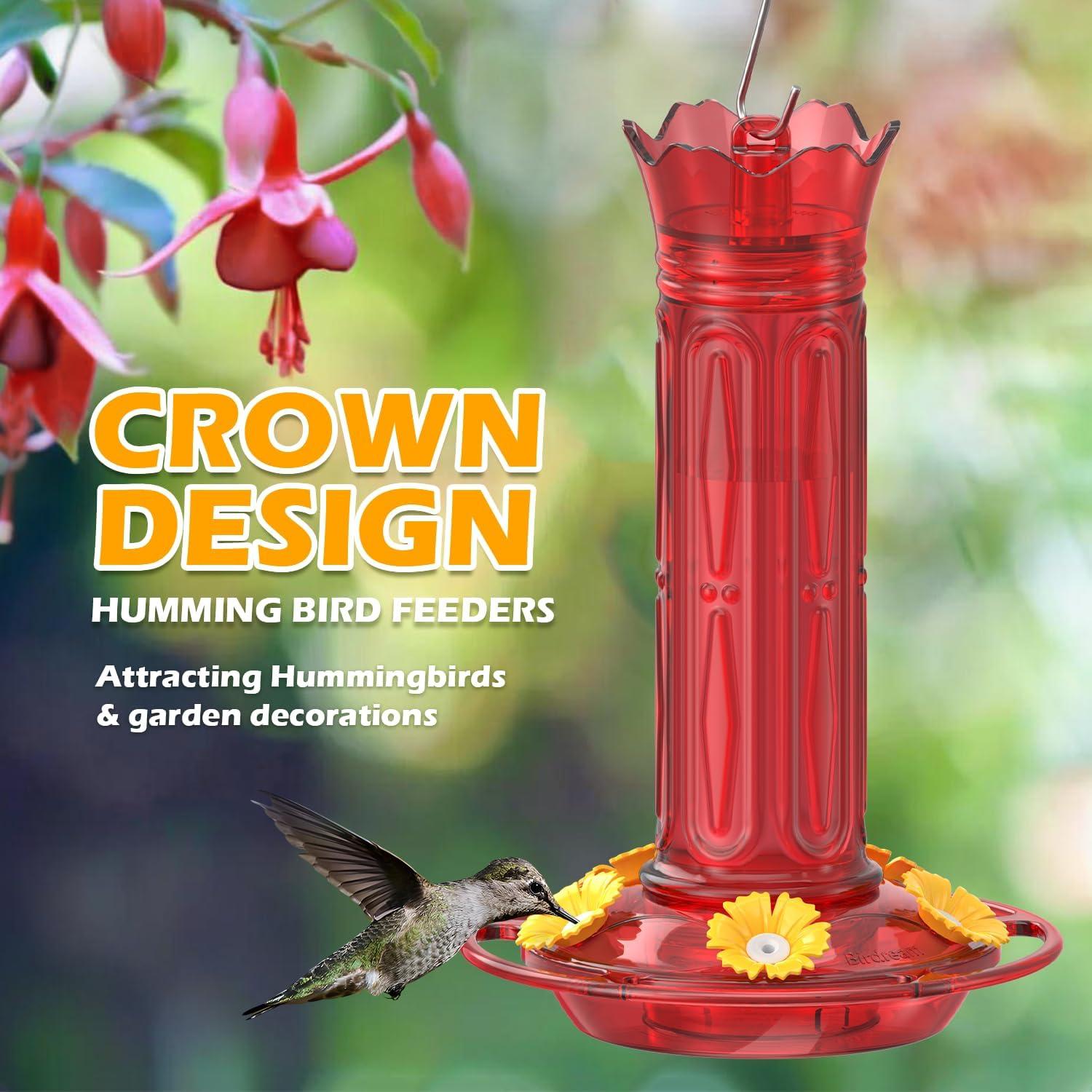 Alimentador de Colibrí Birdream 2 Pcs 20 Onzas Rojo Antibacteriano