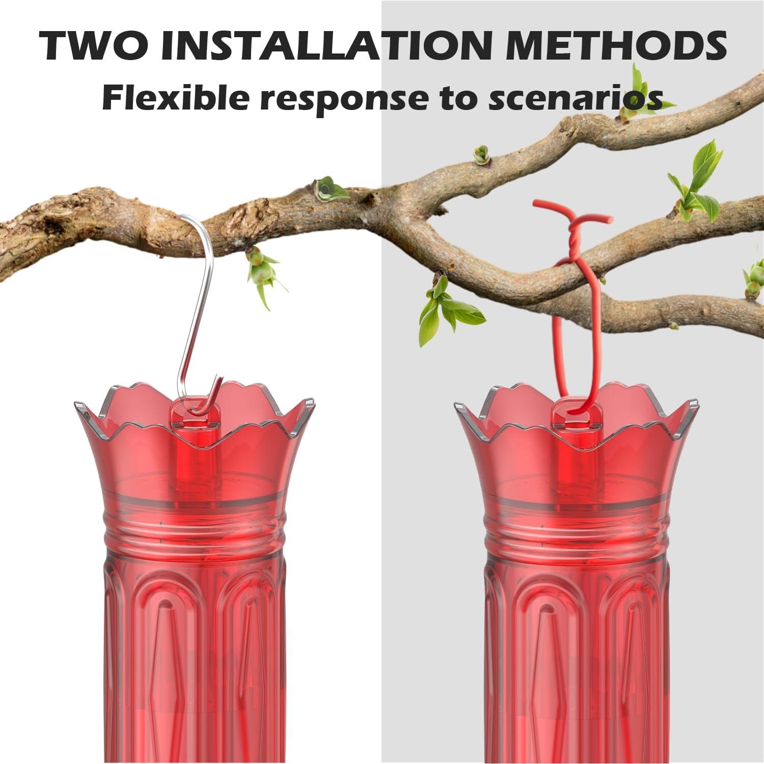 Alimentador de Colibrí Birdream 2 Pcs 20 Onzas Rojo Antibacteriano