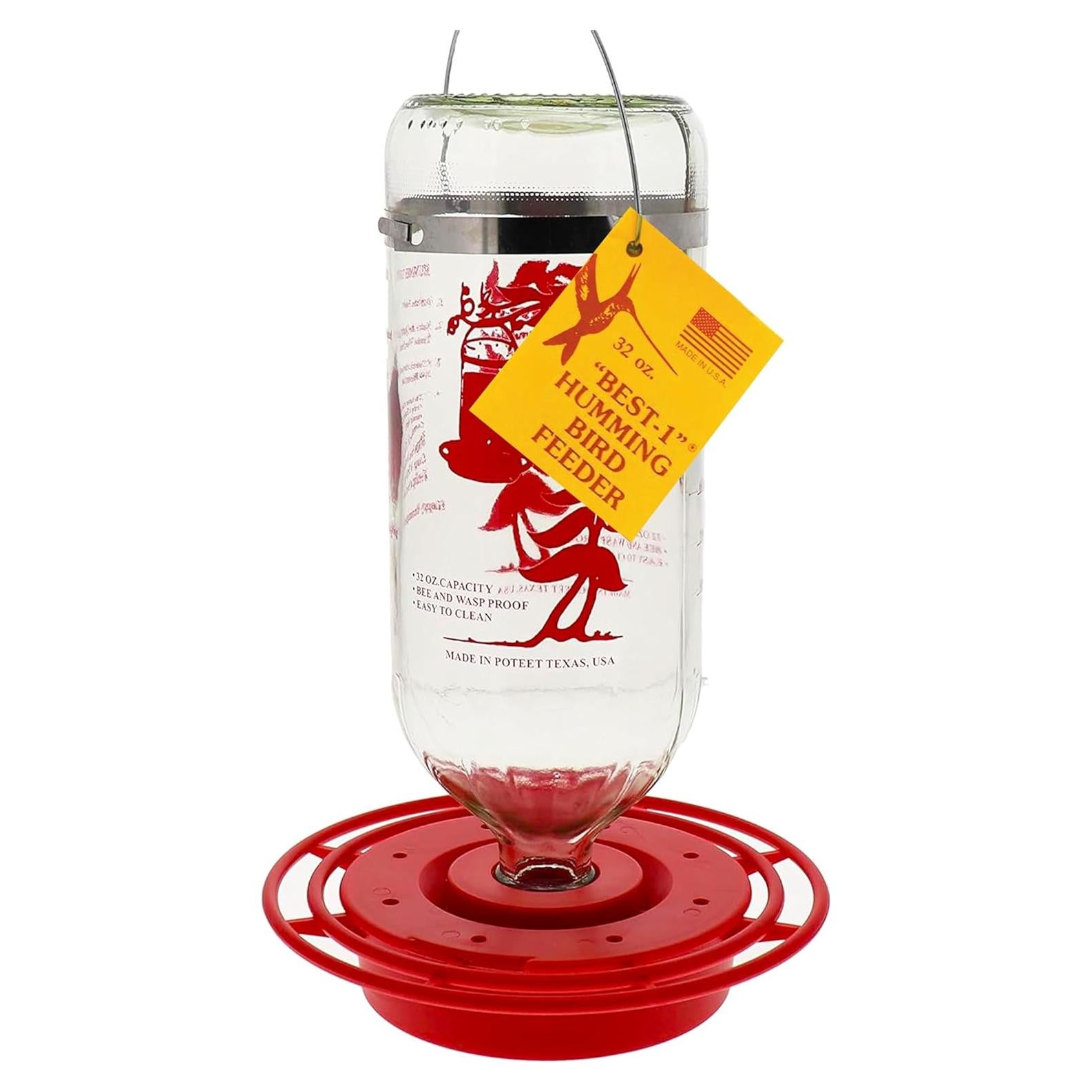 Alimentador de Colibríes Elección de Aves 946ml Rojo 8 Puertos