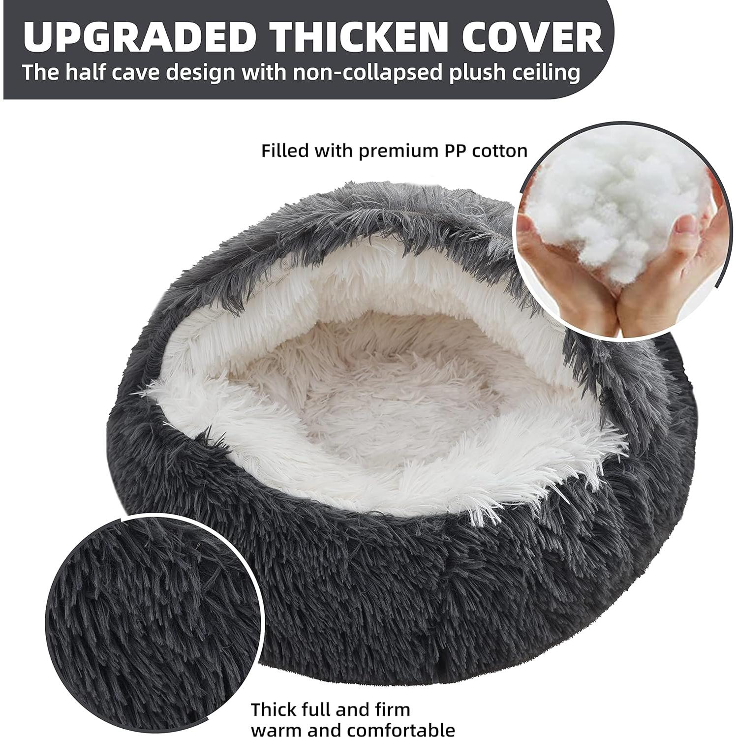 Cueva de cama para gatos Gavenia 50.8cm gris oscuro