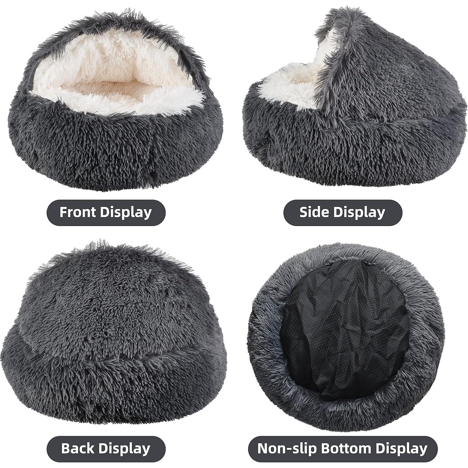 Cueva de cama para gatos Gavenia 50.8cm gris oscuro