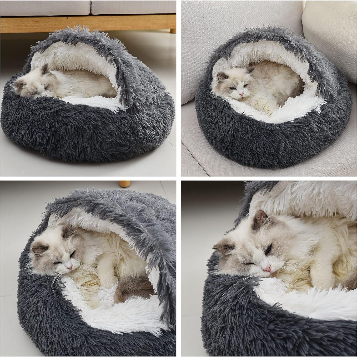 Cueva de cama para gatos Gavenia 50.8cm gris oscuro