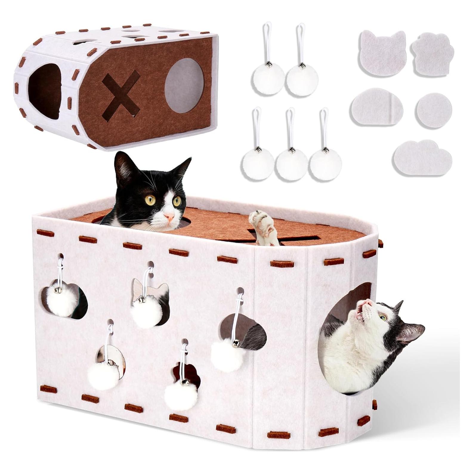 Casa para Gatos Mity Rain Cueva de Fieltro Plegable 68cm