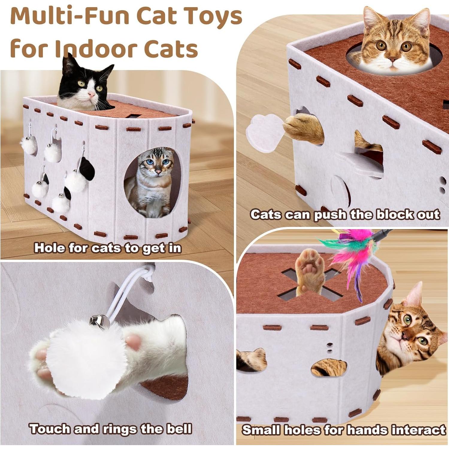 Casa para Gatos Mity Rain Cueva de Fieltro Plegable 68cm