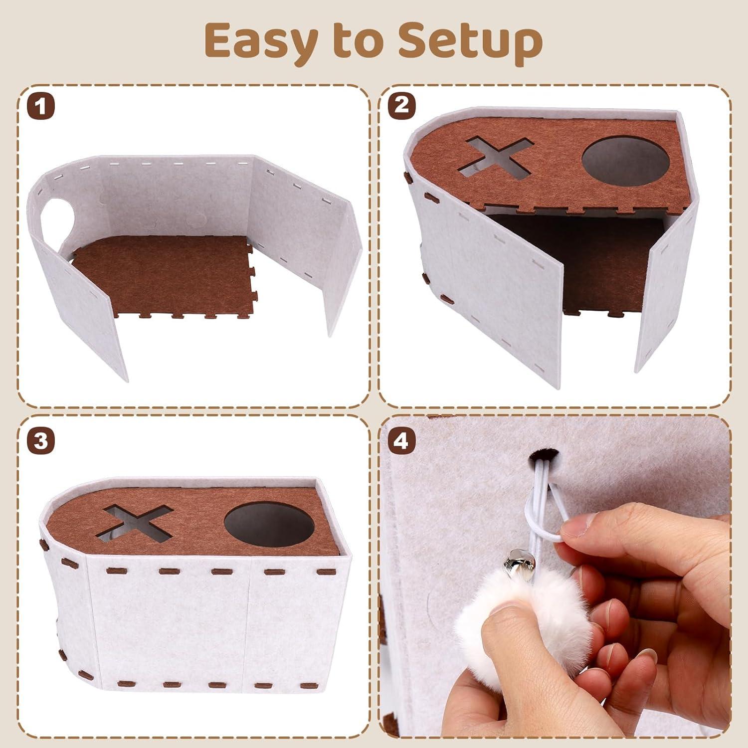 Casa para Gatos Mity Rain Cueva de Fieltro Plegable 68cm