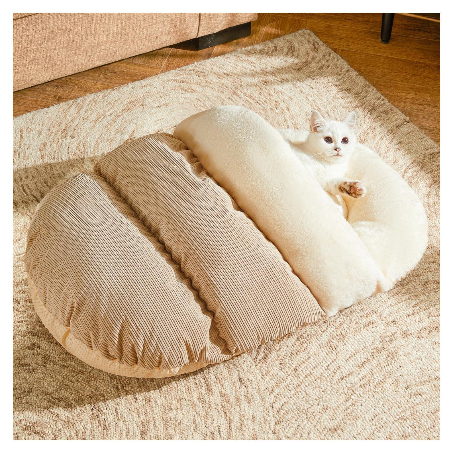 Cama para Gatos Romaneco Mediana 61x41 cm Autocalentable Marrón Claro