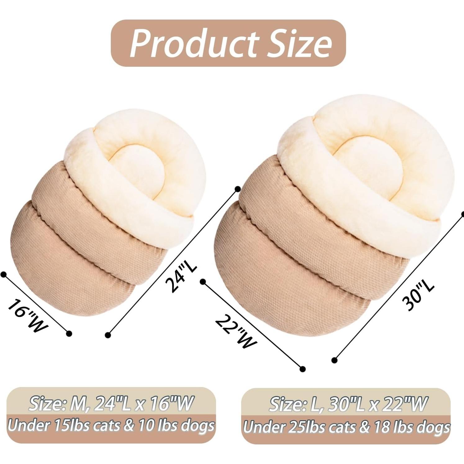 Cama para Gatos Romaneco Mediana 61x41 cm Autocalentable Marrón Claro