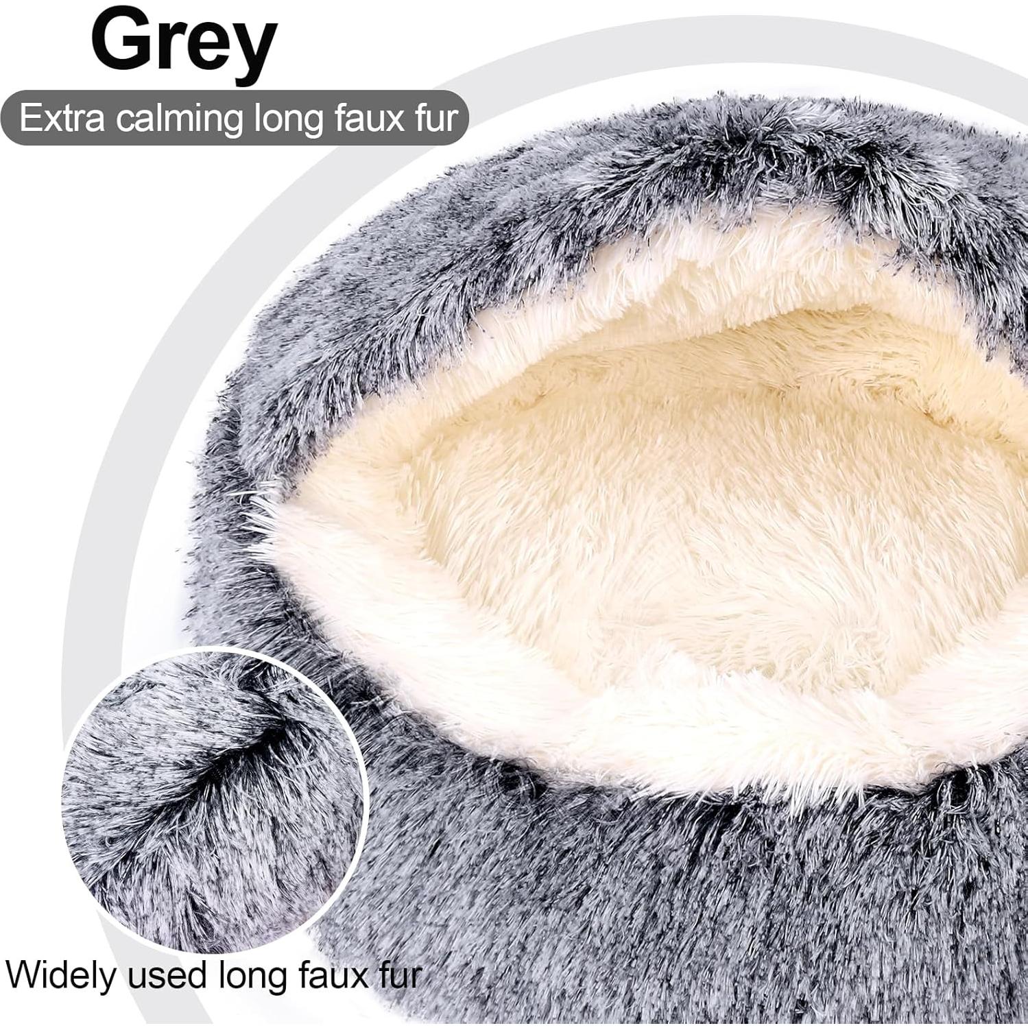 Cama para Perros y Gatos MADDEMCUTE Gris S 50.8 cm Desmontable