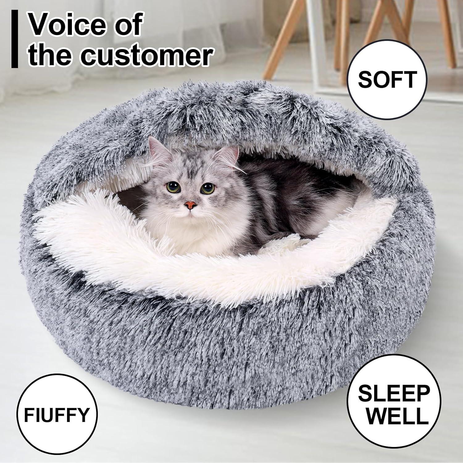 Cama para Perros y Gatos MADDEMCUTE Gris S 50.8 cm Desmontable