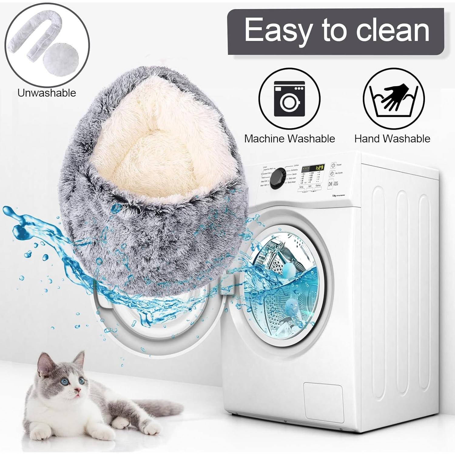 Cama para Perros y Gatos MADDEMCUTE Gris S 50.8 cm Desmontable