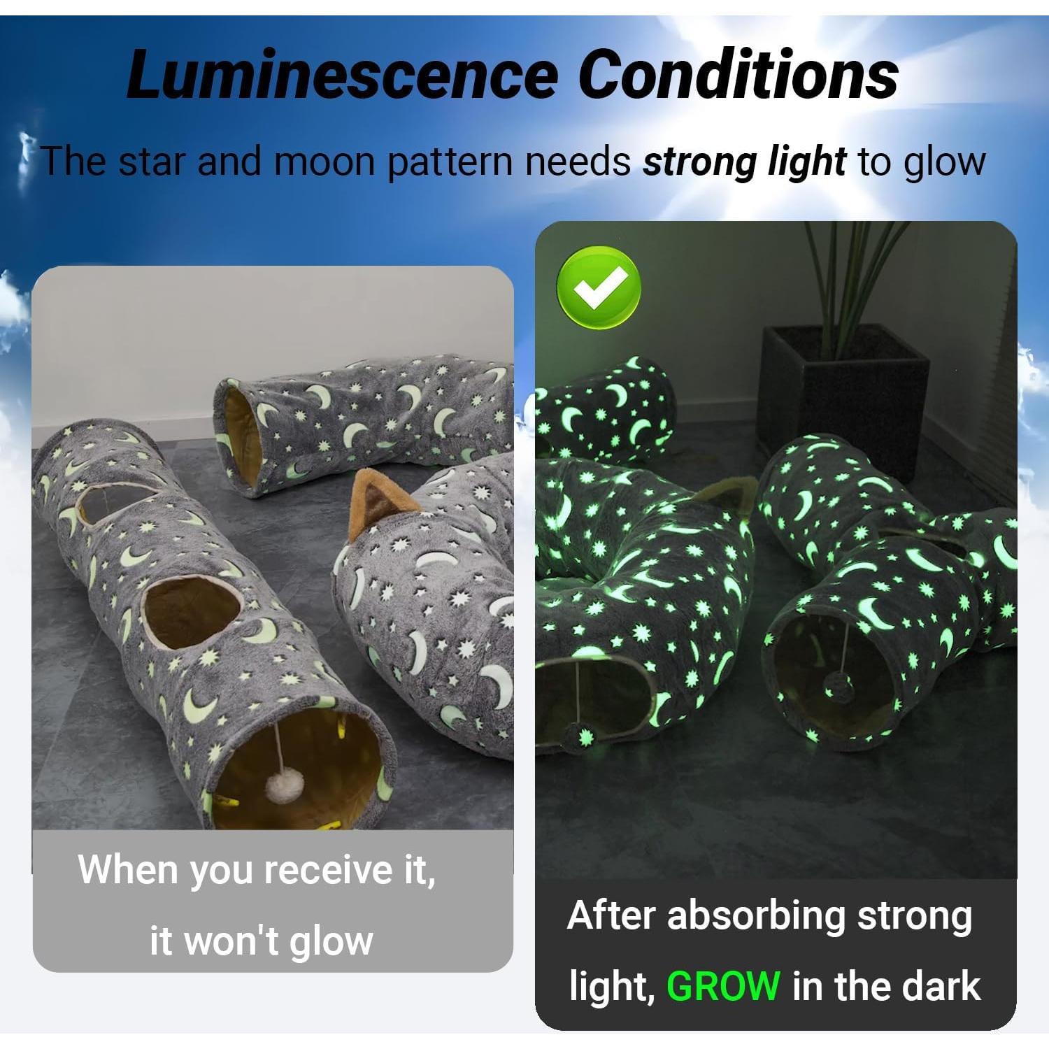 Túnel para Gatos LUCKITTY con Cama y Juguete, 91.44 cm