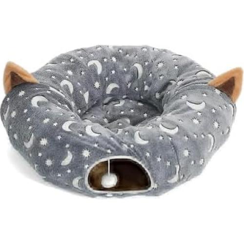Túnel para Gatos LUCKITTY con Cama y Juguete, 91.44 cm
