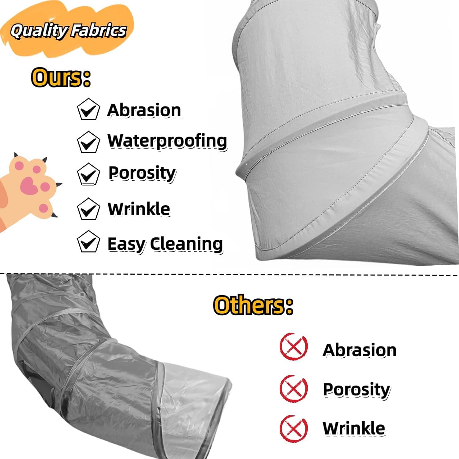 Cama de túnel para gatos XxingSheep XL 102x84 cm gris claro