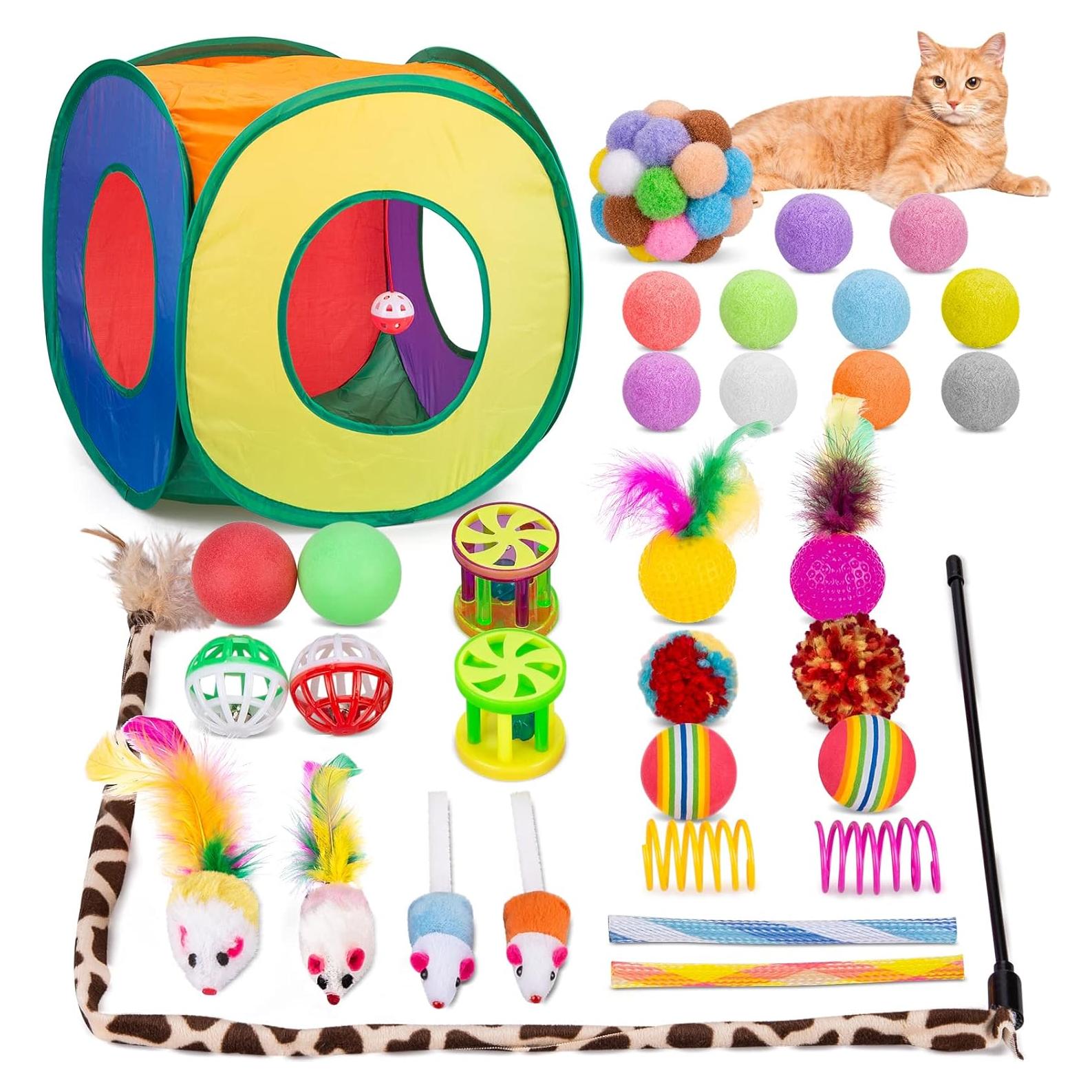 Paquete de Juguetes para Gatos Retro Shaw 33 Piezas Interactivos