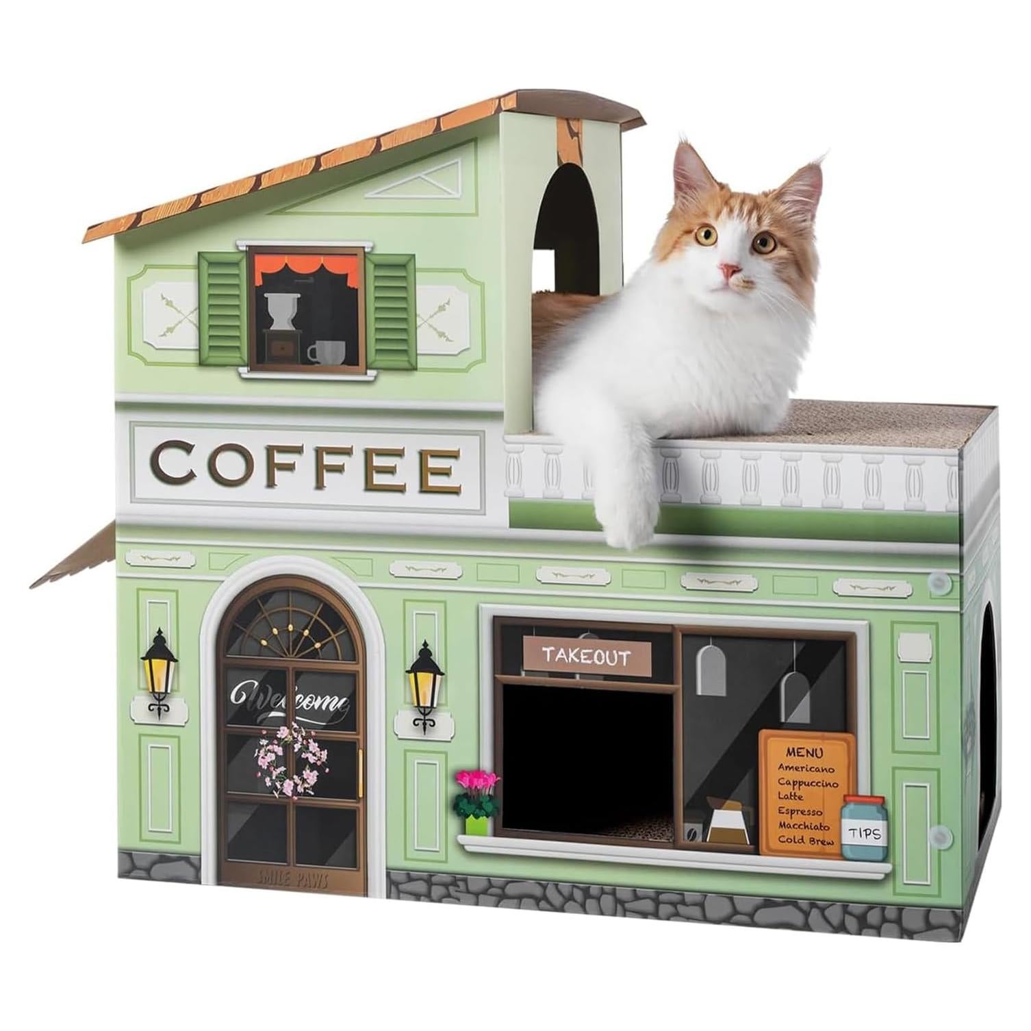 Casa Rascadora para Gatos SMILE PAWS Cafetería 62x39cm