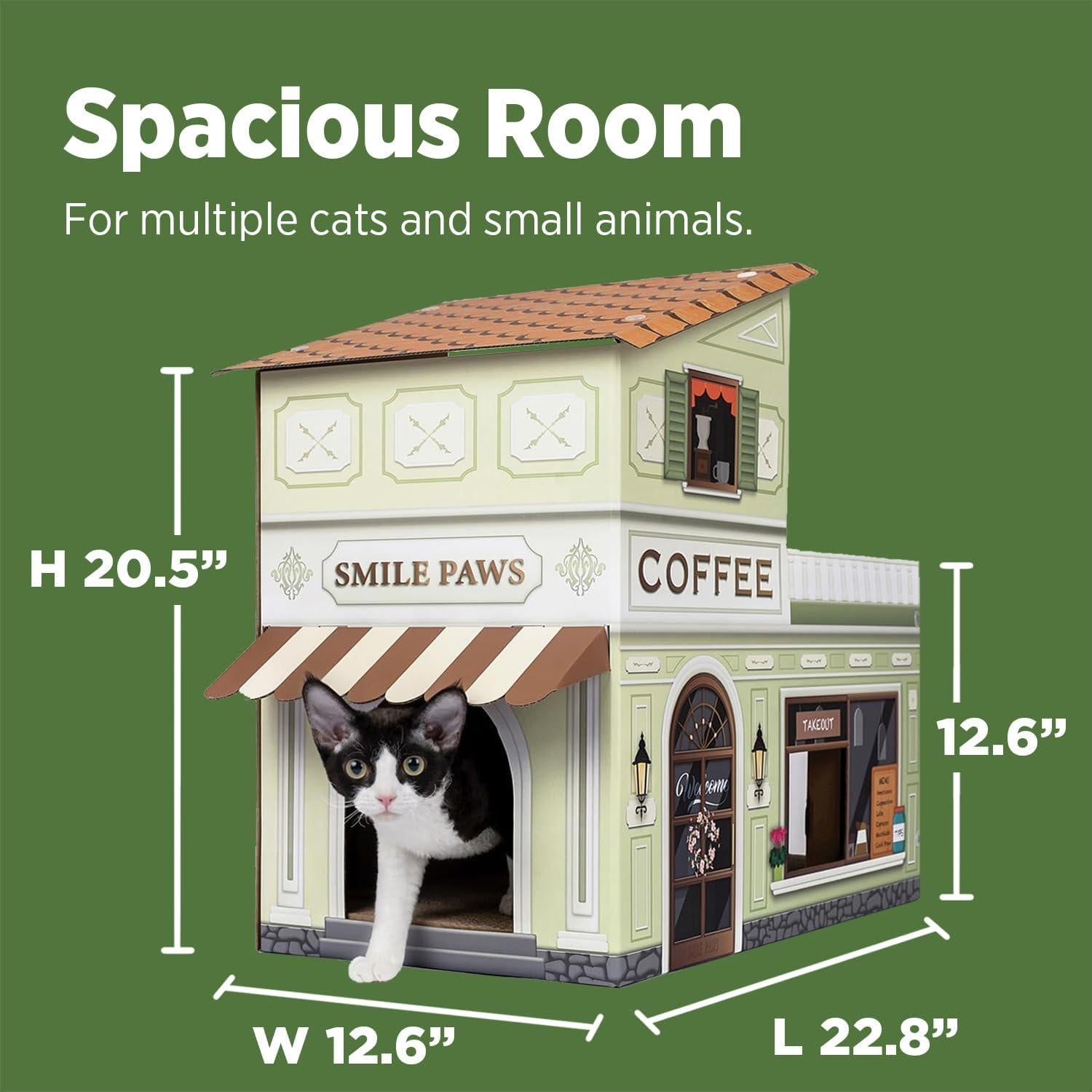 Casa Rascadora para Gatos SMILE PAWS Cafetería 62x39cm