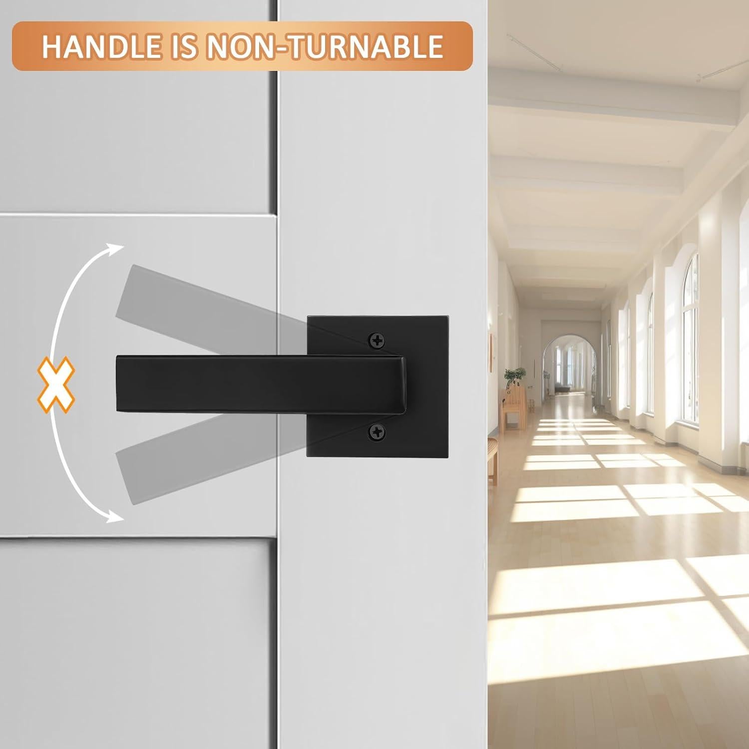 Manijas de Puerta Dummy Probrico 2 Unidades Acabado Negro