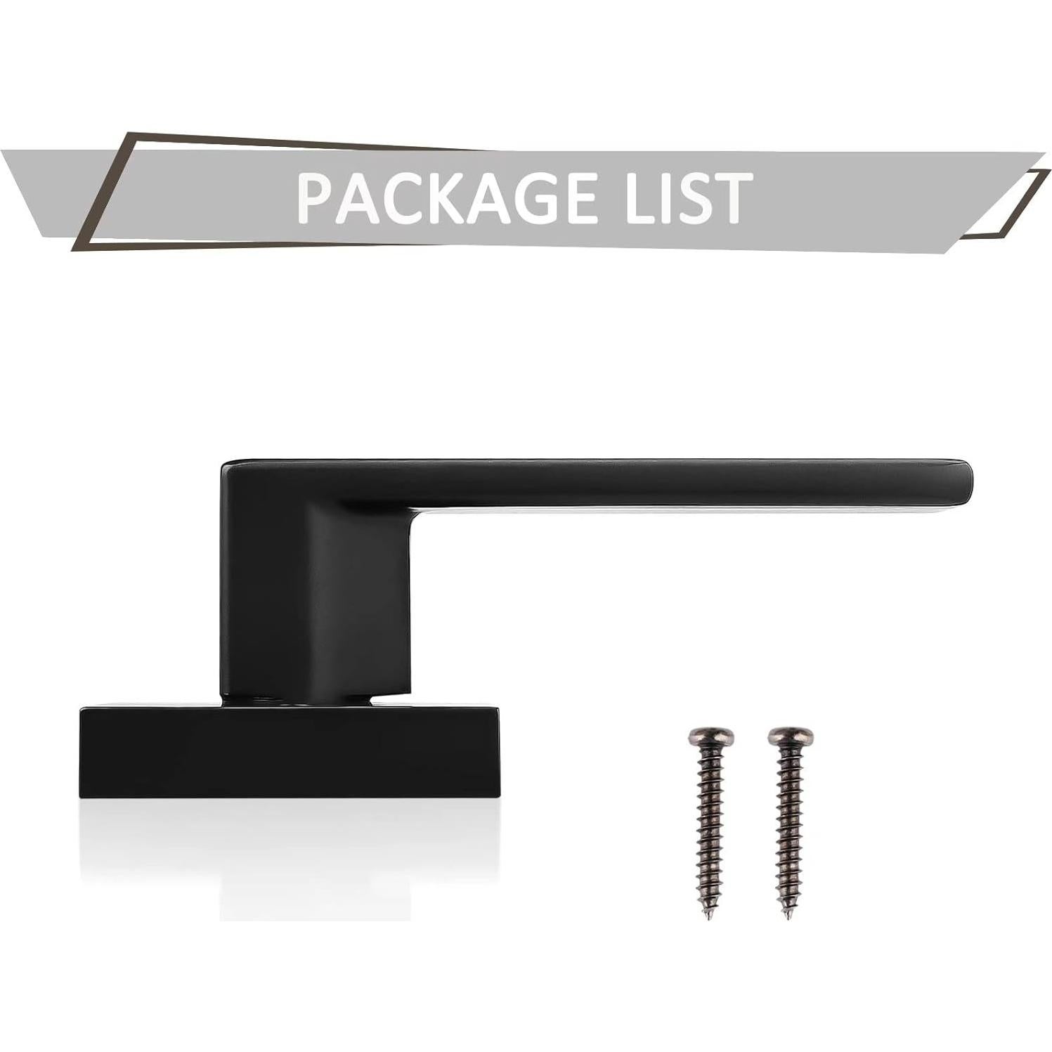 Manijas de Puerta Dummy Probrico 2 Unidades Acabado Negro