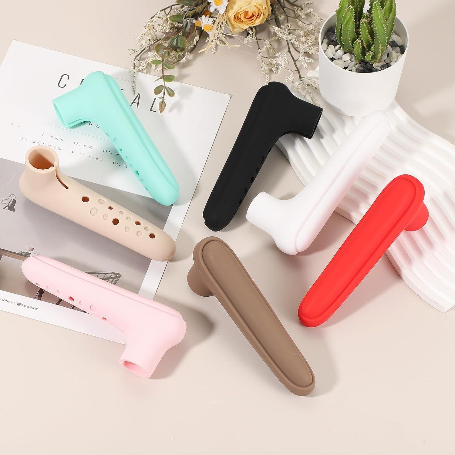 Cubiertas de Manijas de Puerta uxcell de Silicona 2 Pcs Marrón