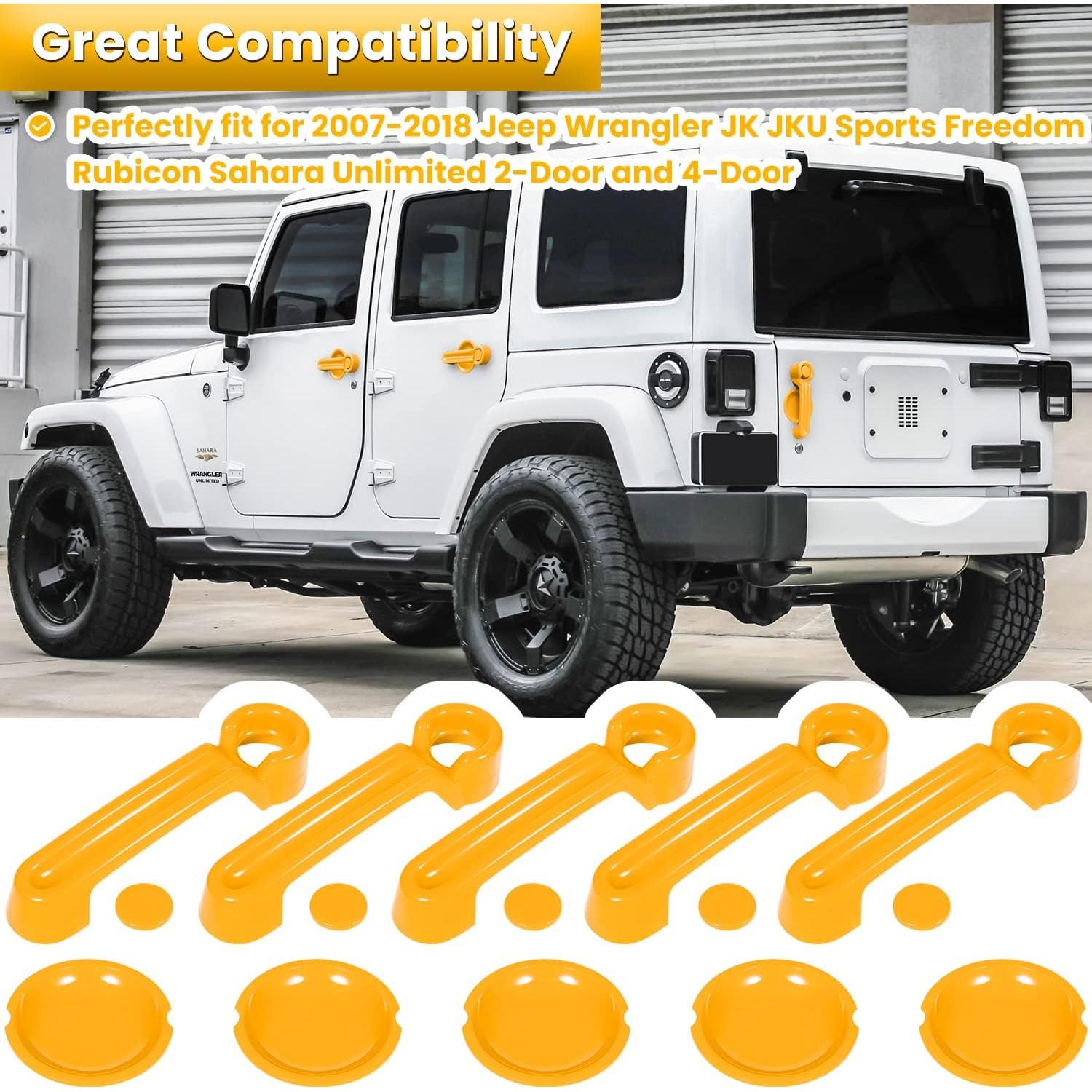 E-cowlboy Accesorios para Jeep Wrangler JK 2007-2018 Amarillo 15PCS