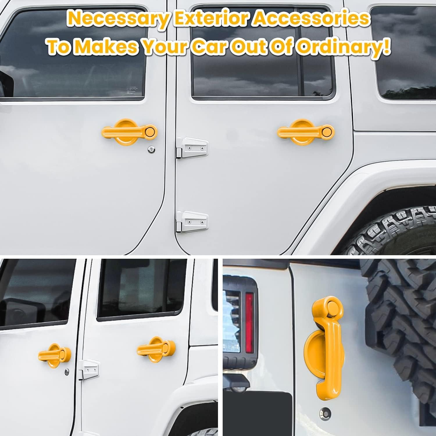 E-cowlboy Accesorios para Jeep Wrangler JK 2007-2018 Amarillo 15PCS