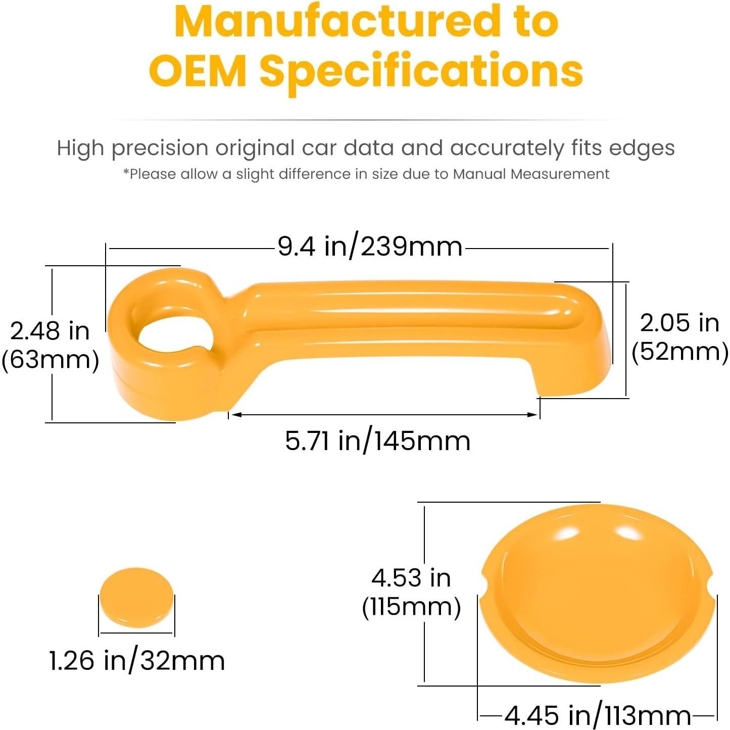 E-cowlboy Accesorios para Jeep Wrangler JK 2007-2018 Amarillo 15PCS