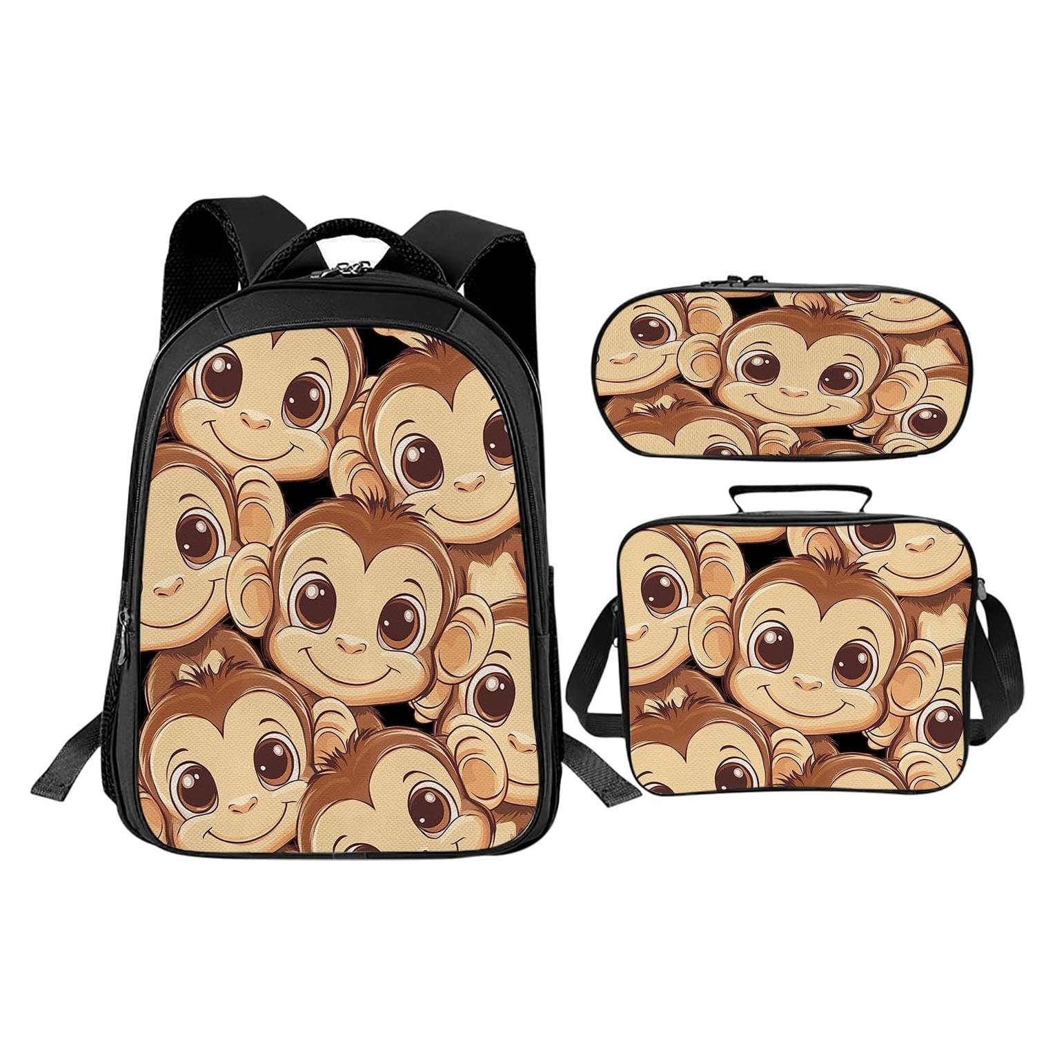 Mochila Escolar Mono Luxvio 15.2x30x43 cm Unisex Niños