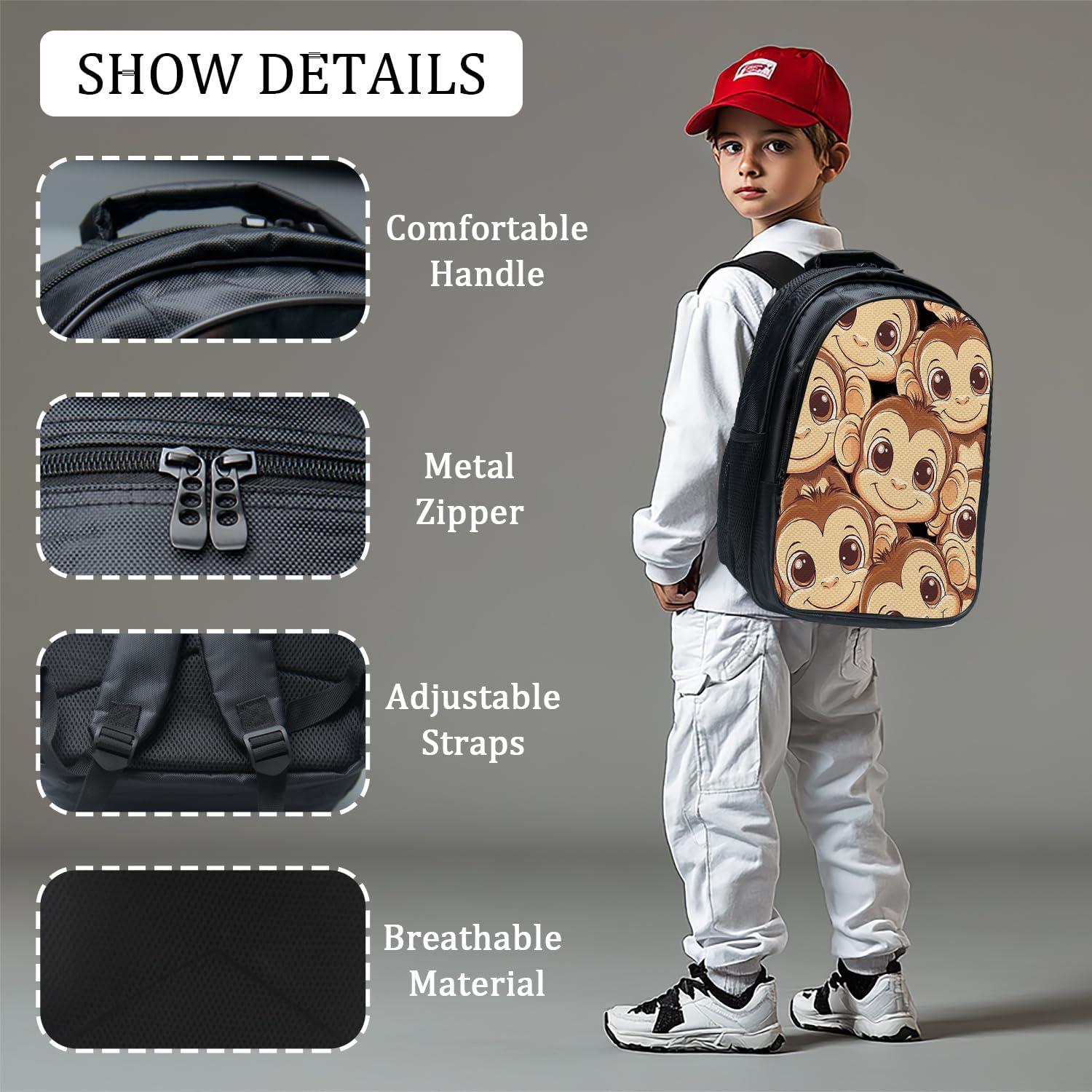 Mochila Escolar Mono Luxvio 15.2x30x43 cm Unisex Niños