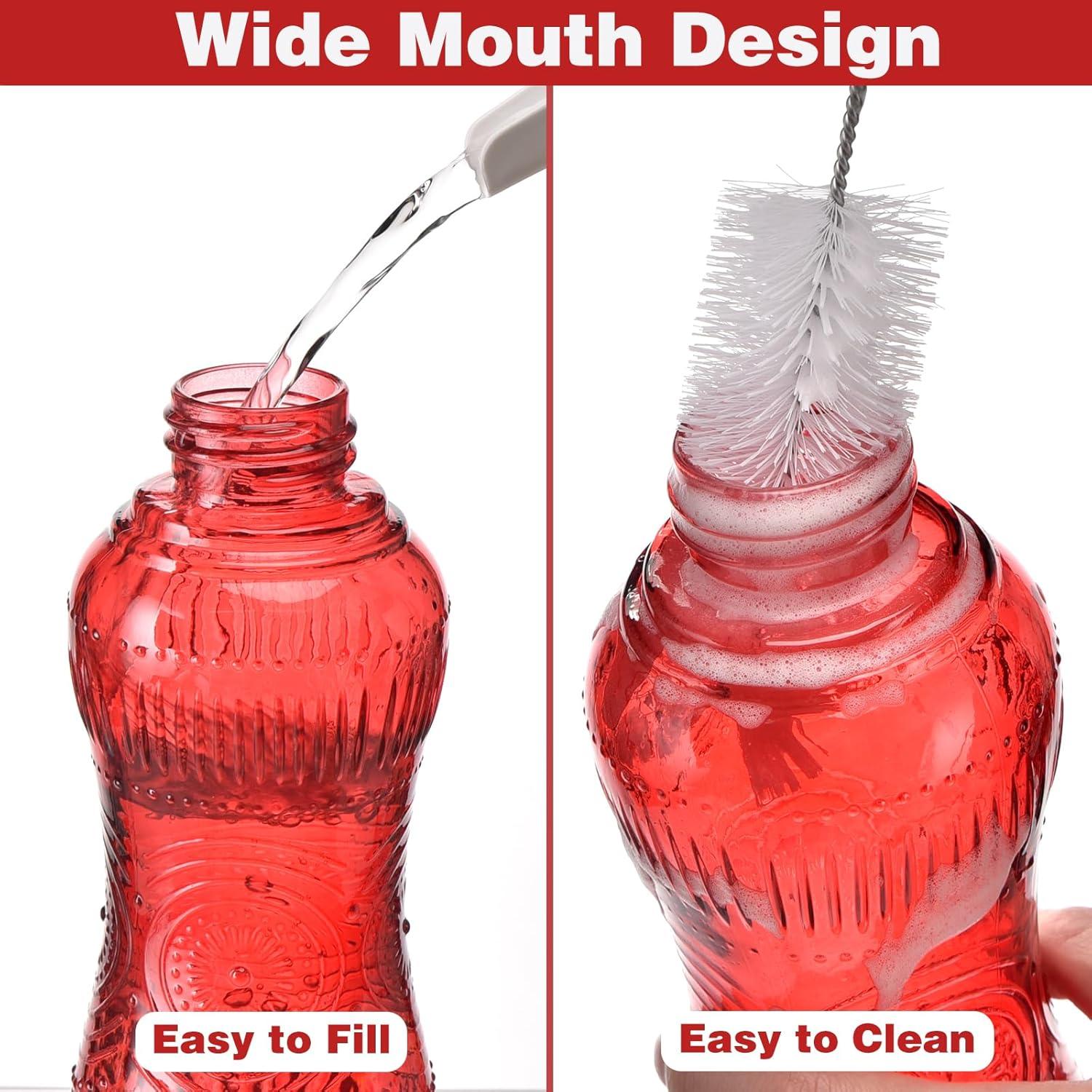 Alimentador de Colibríes TERULF 739 ml Vidrio Rojo Vintage