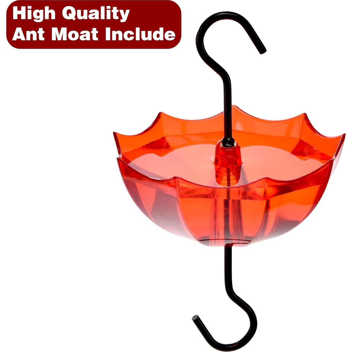 Alimentador de Colibríes TERULF 739 ml Vidrio Rojo Vintage