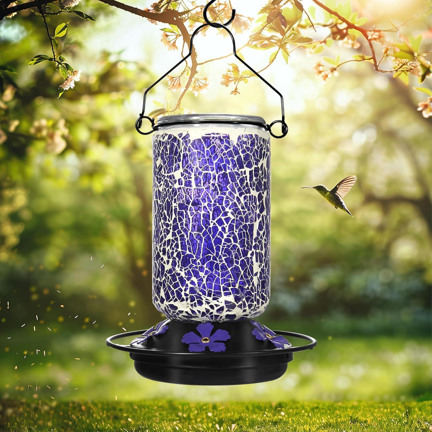 Alimentador de Colibrí de Vidrio MKLZ 537.6 ml 5 Puertos