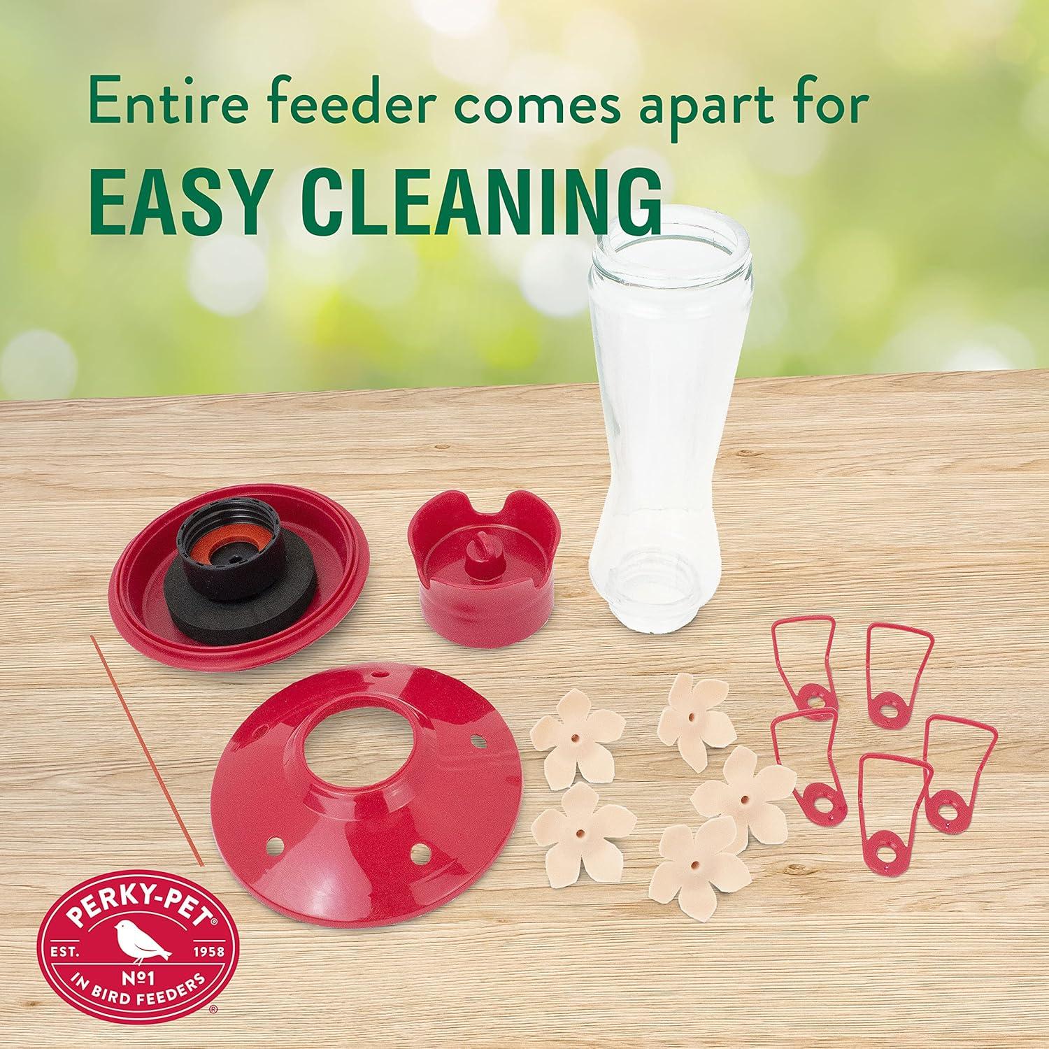 Alimentador de Colibríes Perky-Pet 9201-1SR Vidrio 355 ml Rosa