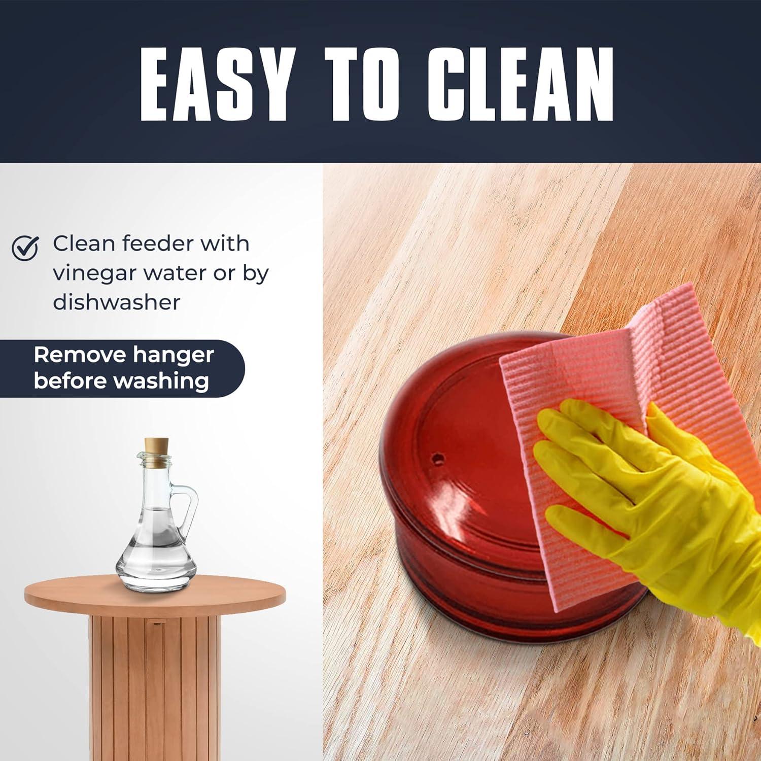 Alimentador de Colibríes Colgante Monarch Abode Vidrio Rojo 113g