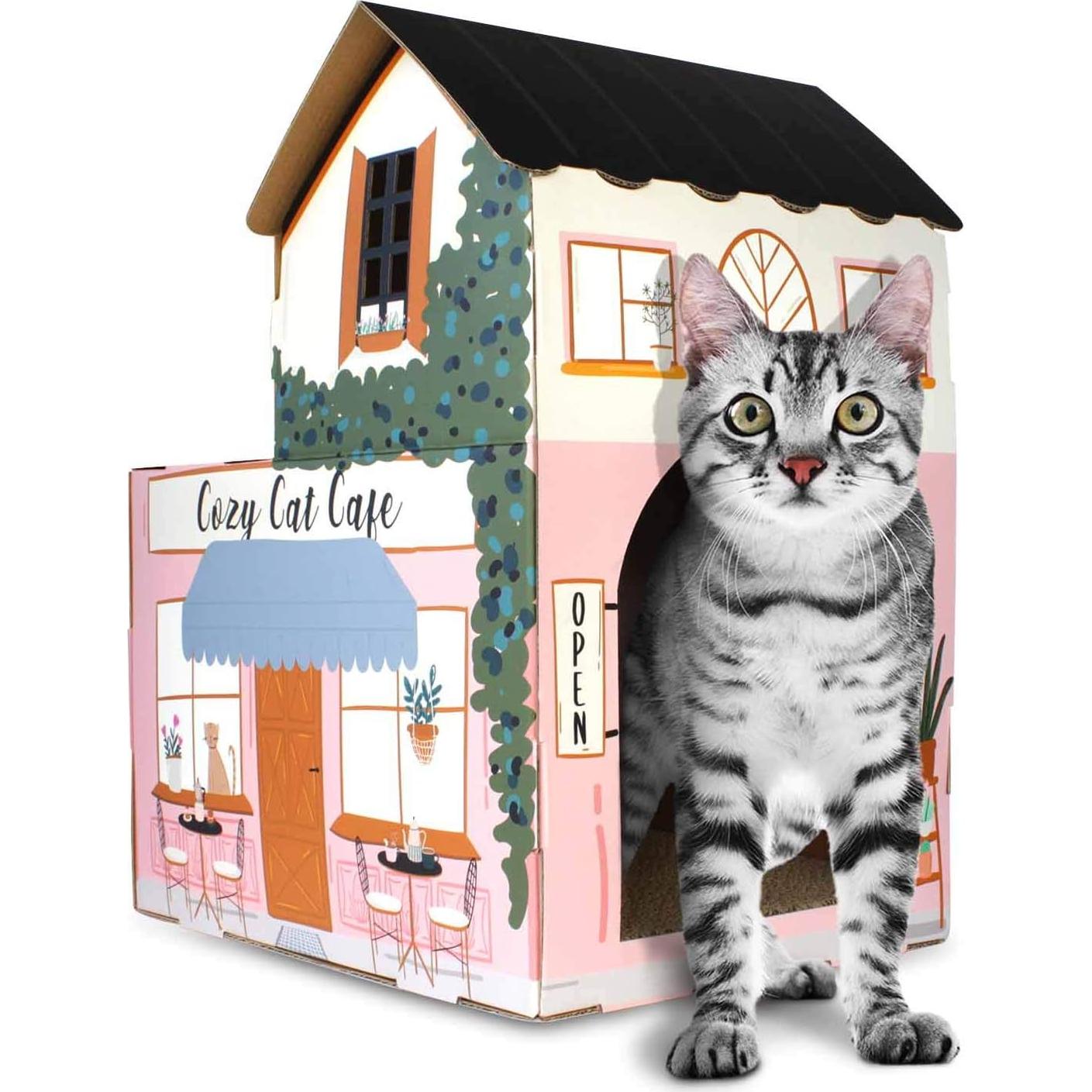 Casa para Gatos de Cartón 2 en 1 American Cat Club