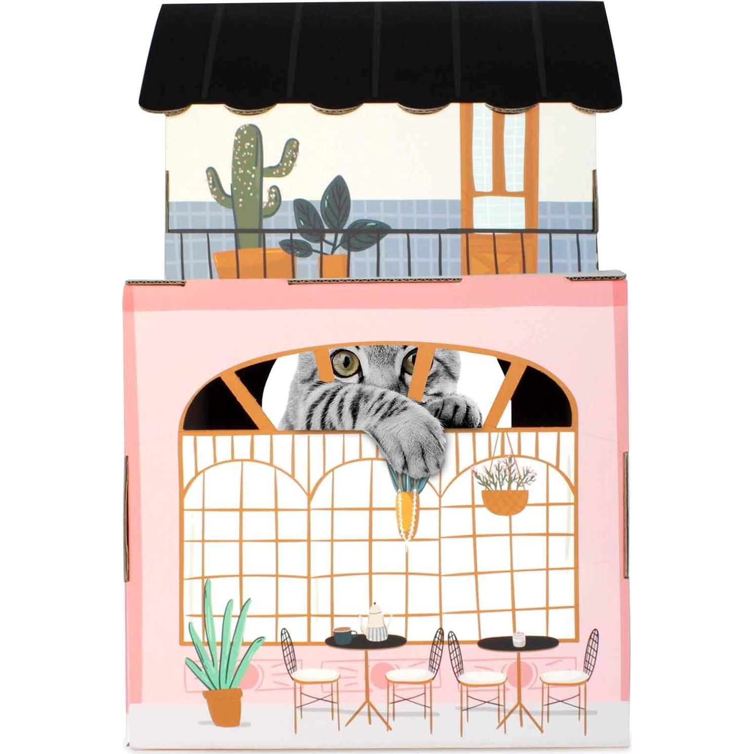 Casa para Gatos de Cartón 2 en 1 American Cat Club