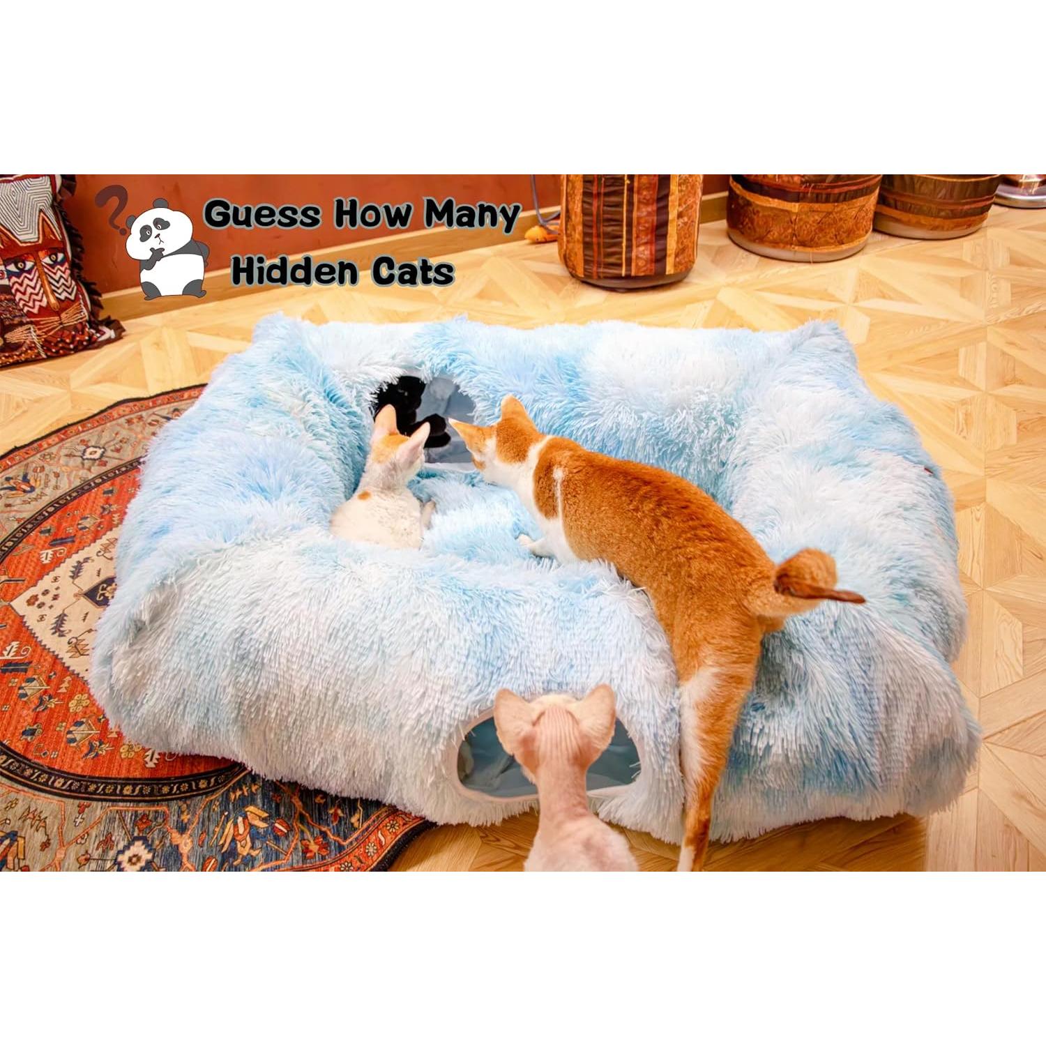 Cama Túnel para Gatos XxingSheep XL Azul Cielo 112x89 cm
