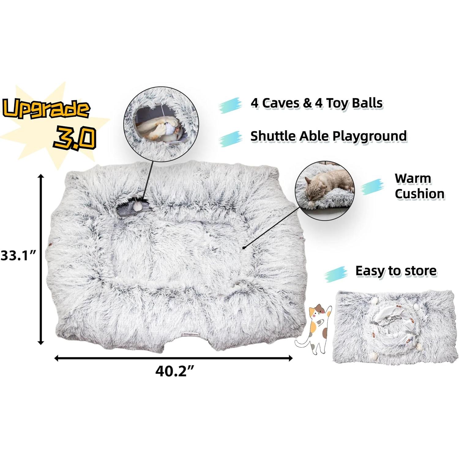 Cama Túnel para Gatos XxingSheep XL Azul Cielo 112x89 cm