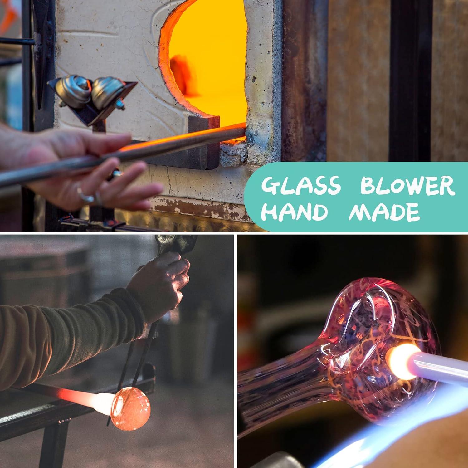 Comedero para Colibrí Yinns de Vidrio Soplado con Estanque