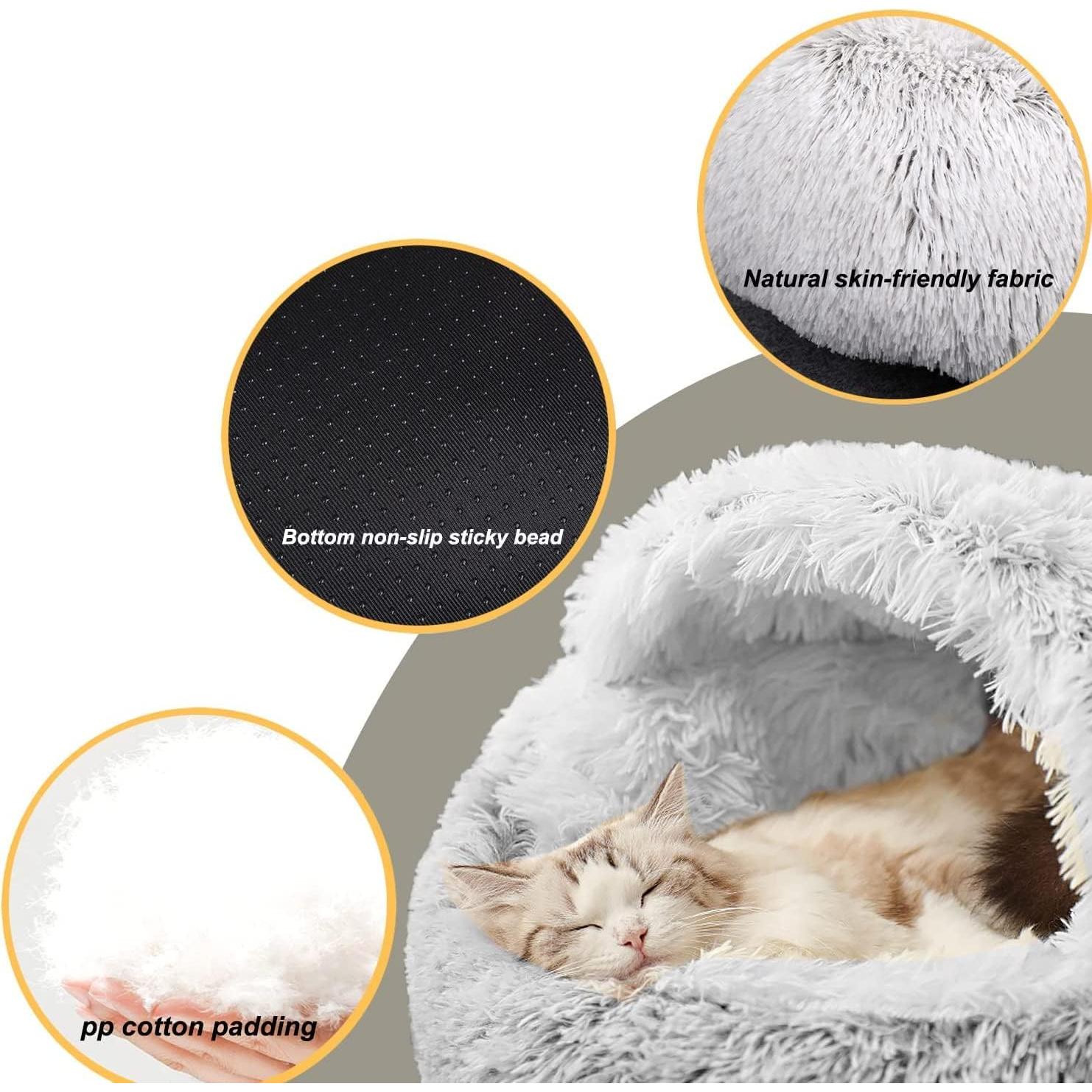 Cama para Perros y Gatos Pequeños YUDANSI 66 cm Gris