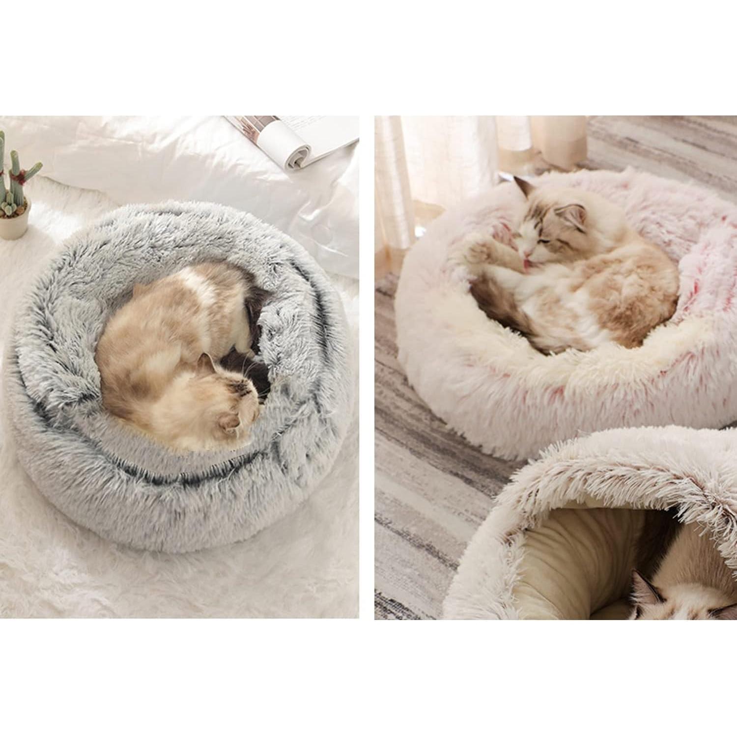 Cama para Perros y Gatos Pequeños YUDANSI 66 cm Gris