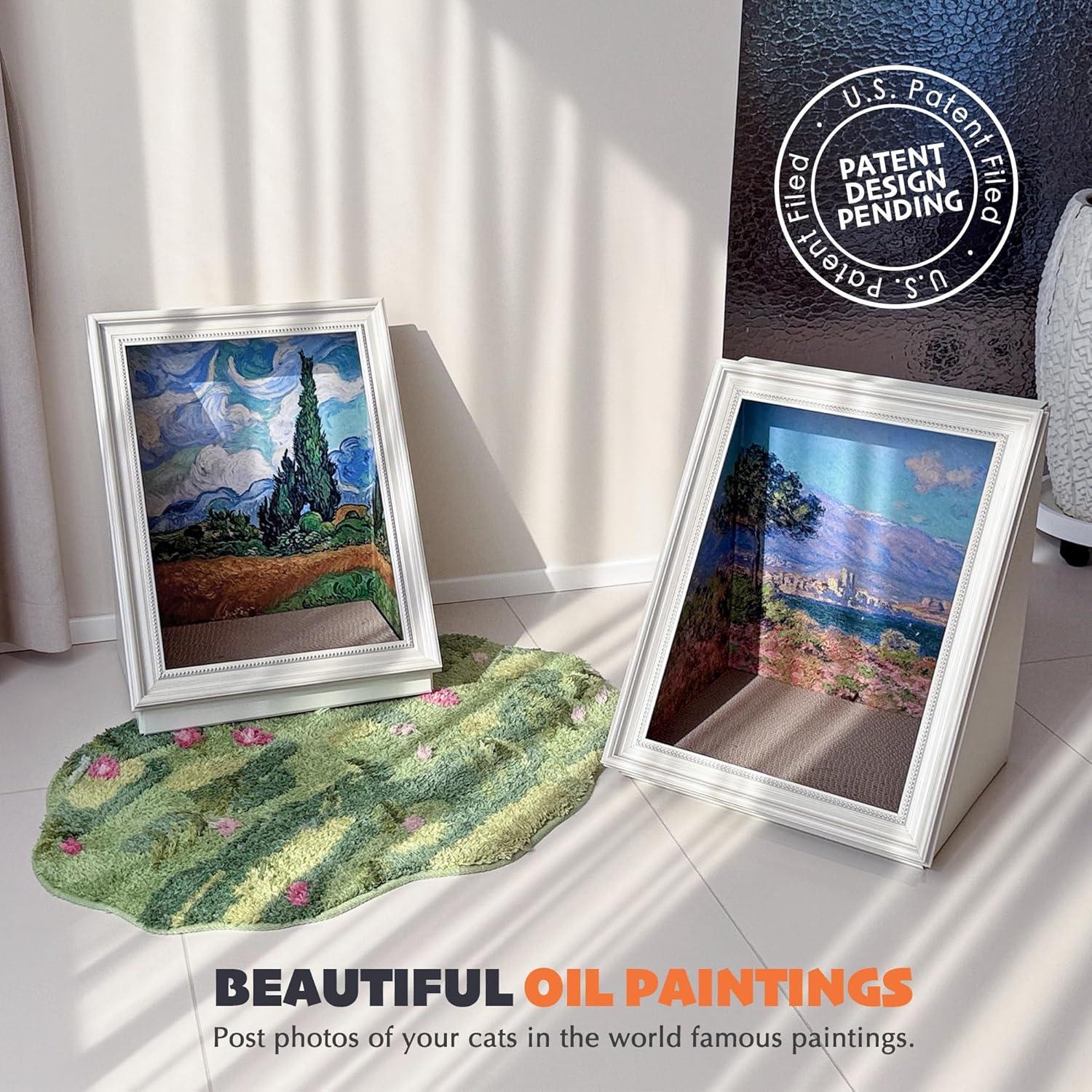 Casa Rascadora para Gatos PETKARAY con Pintura al Óleo