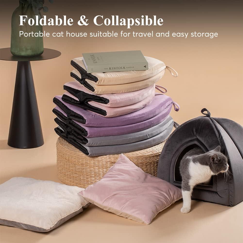 Cama para Gatos KASENTEX 48.3x48.3 cm Púrpura Acolchada