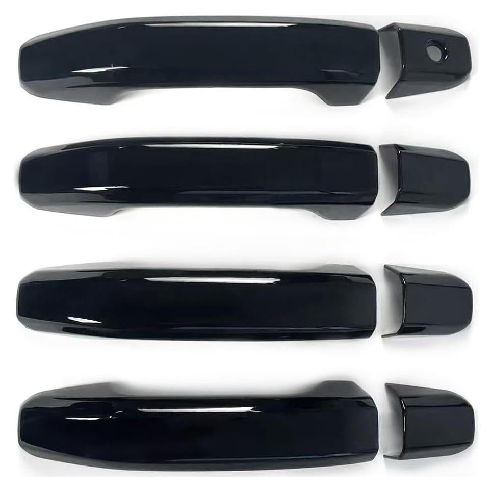 Cubiertas de Manijas de Puerta BENXUTO 8 Piezas Negro Brillante