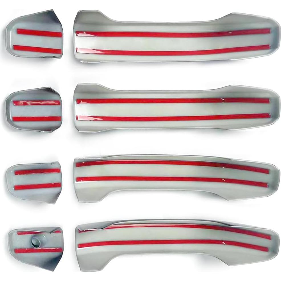 Cubiertas de Manijas de Puerta BENXUTO 8 Piezas Negro Brillante