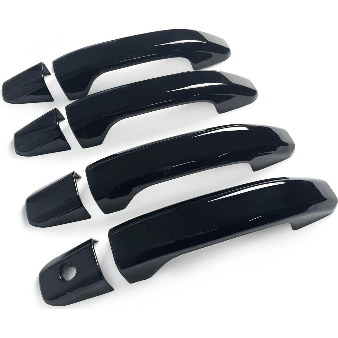 Cubiertas de Manijas de Puerta BENXUTO 8 Piezas Negro Brillante