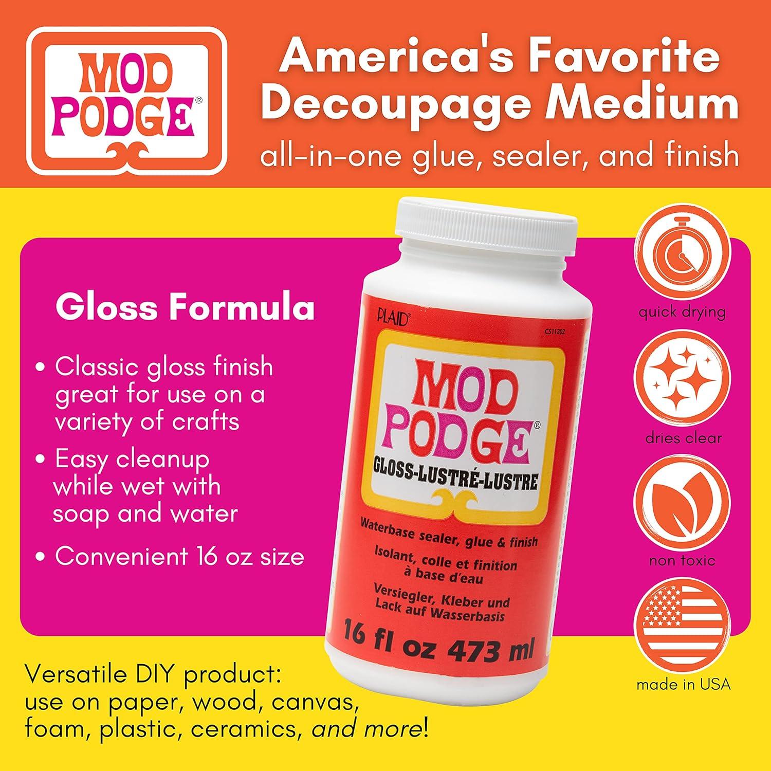 Mod Podge Gloss 473 ml - Pegamento y Sellador No Tóxico